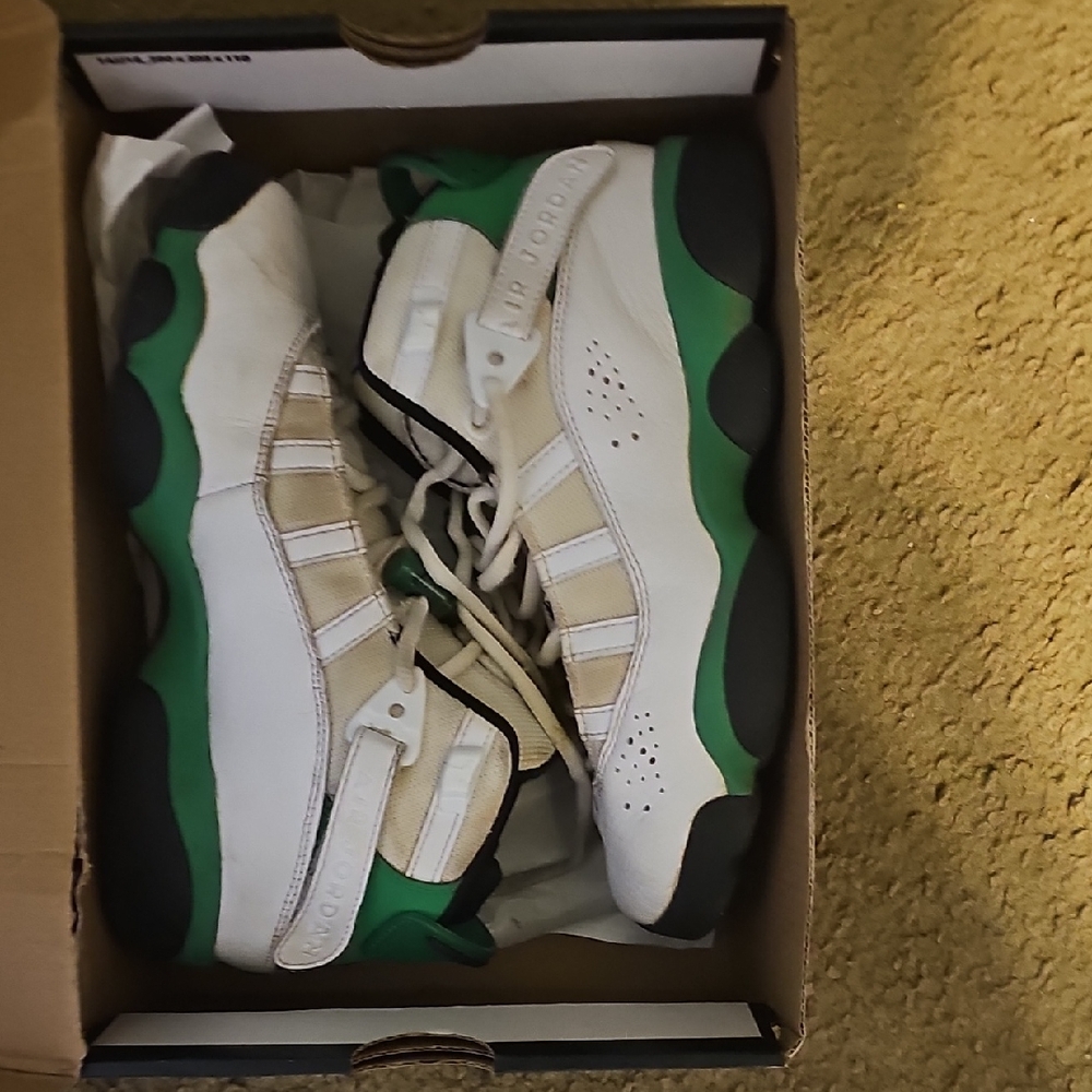 Jordan Kids Sneakers White and Green